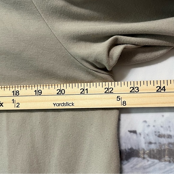 J. JILL Ponte Knit Floral‎ Lace Overlay Tunic Top Womens XL Cottagecore Taupe - Picture 14 of 16